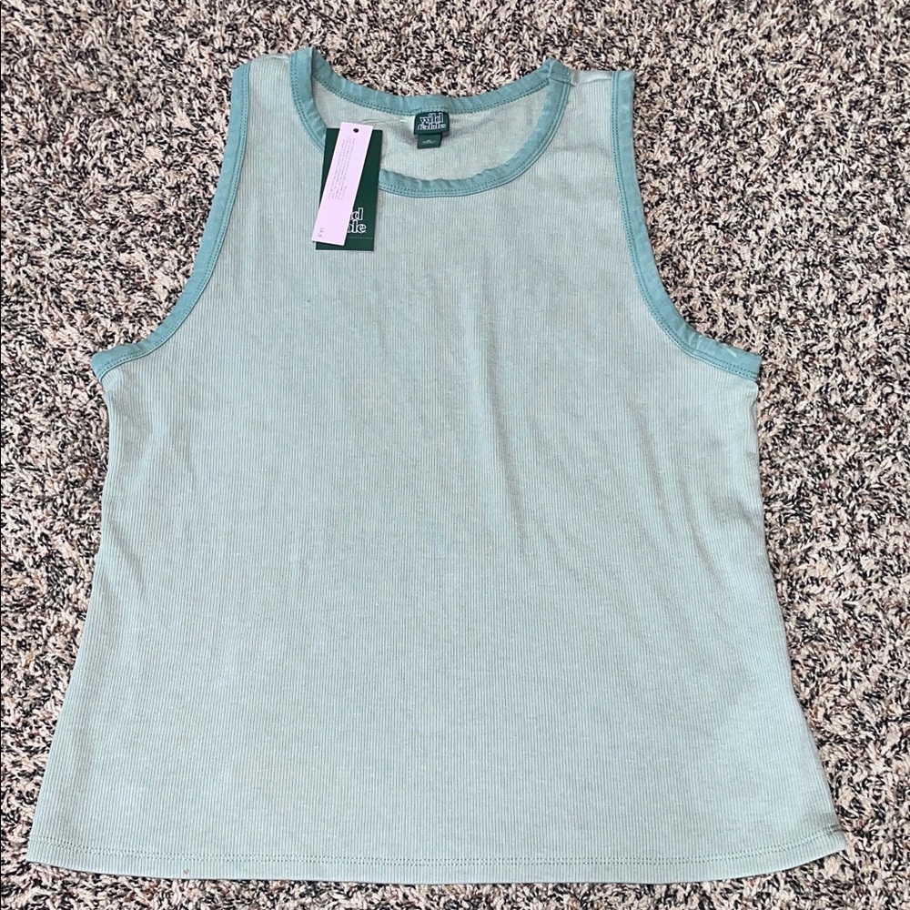 Mint Ribbed Tank Top - Wild Fable- Sleeveless Women's Top Various Sizes | NWT